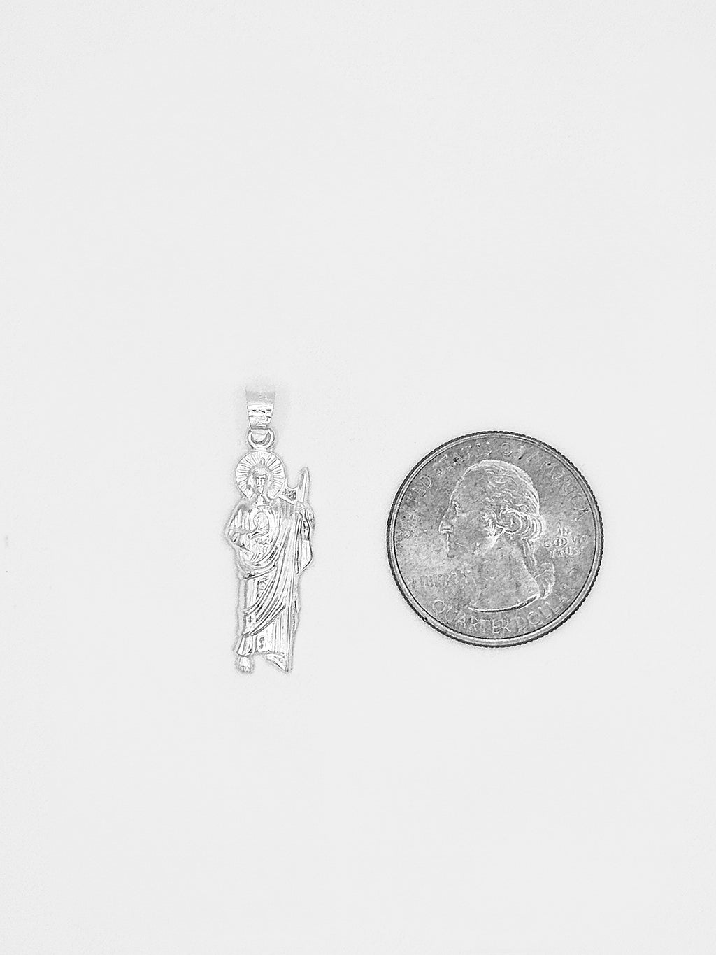 .925 sterling silver small St. Jude pendant
