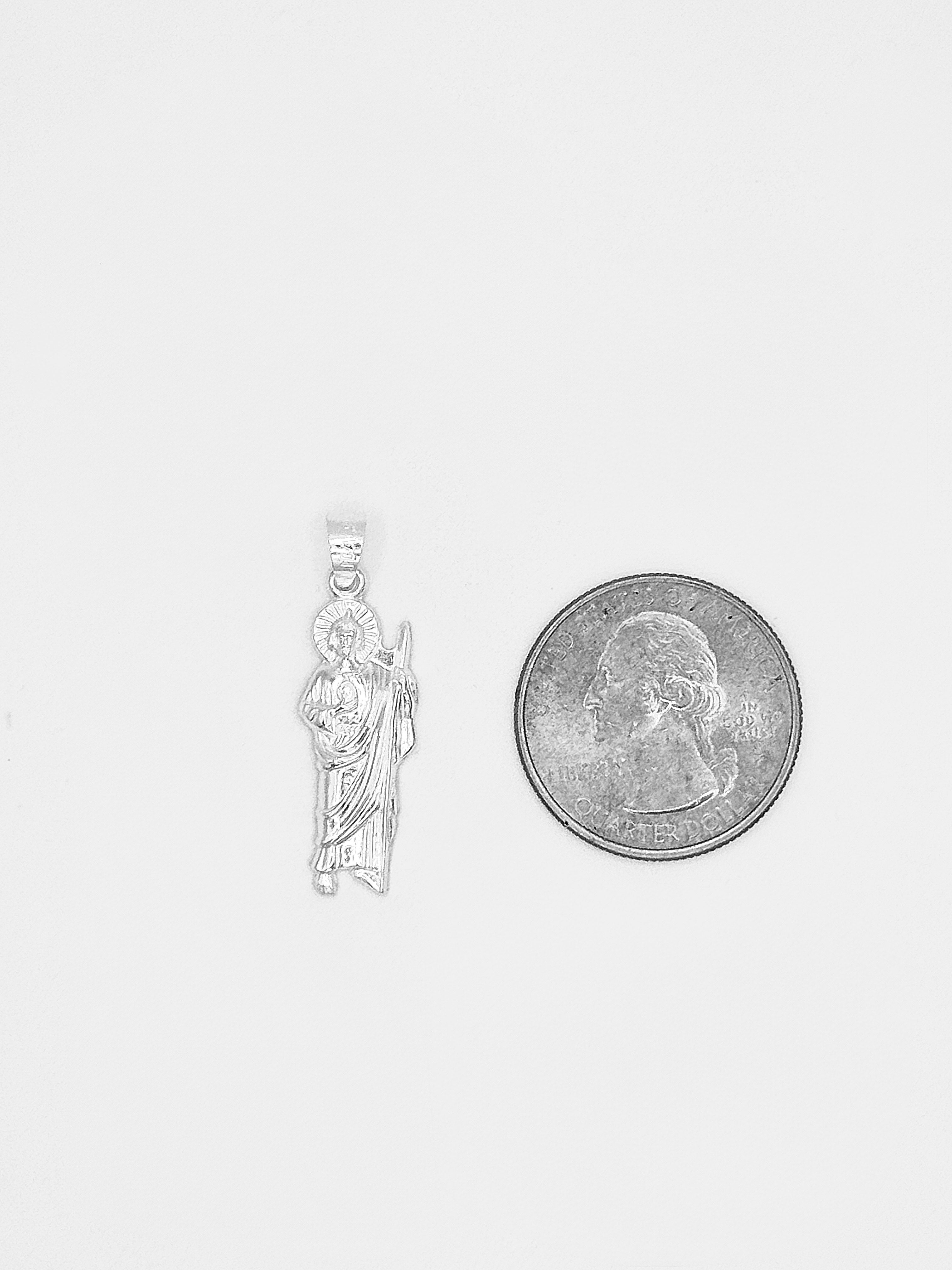 .925 sterling silver small St. Jude pendant