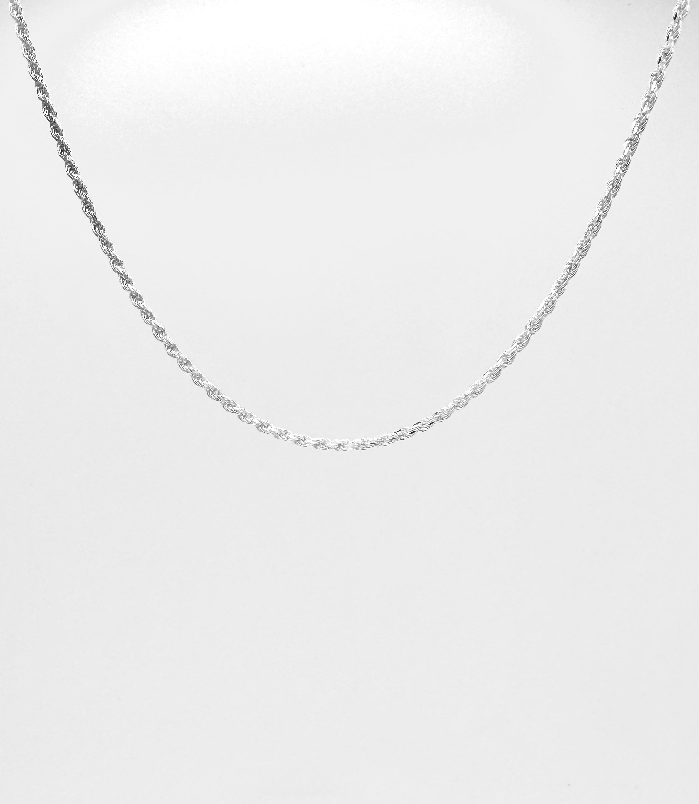 2mm rope chain 18 inches