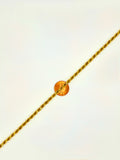 Solid 4mm 24k gold plated rope chain(diamond cut) 22 inches