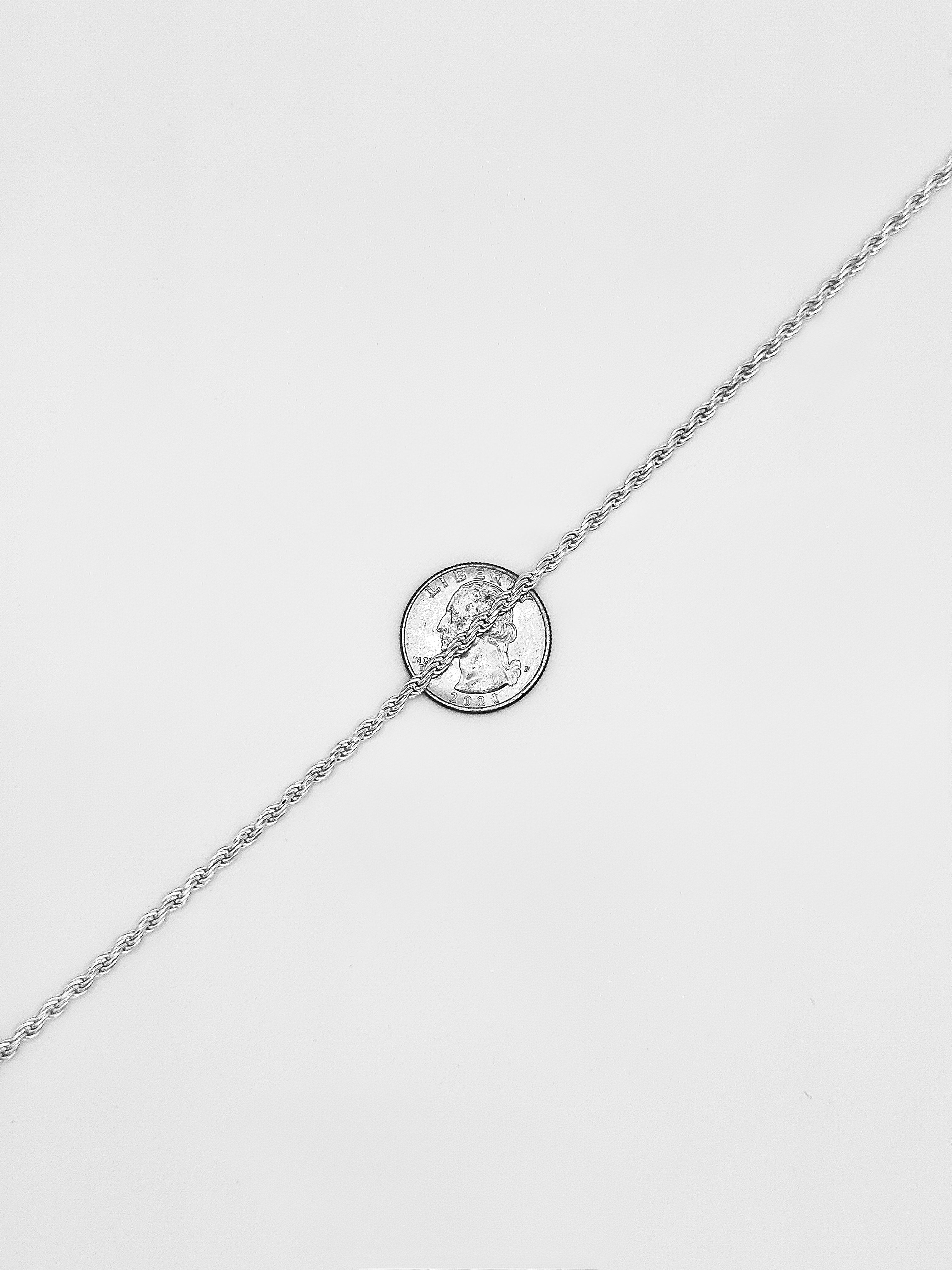 2.5mm rope chain 18 inches